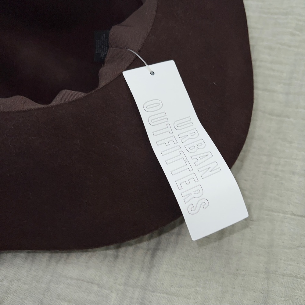 UO Urban Outfitters Boho Chocolate Brown Wool Hipster Hat - Picture 4 of 10
